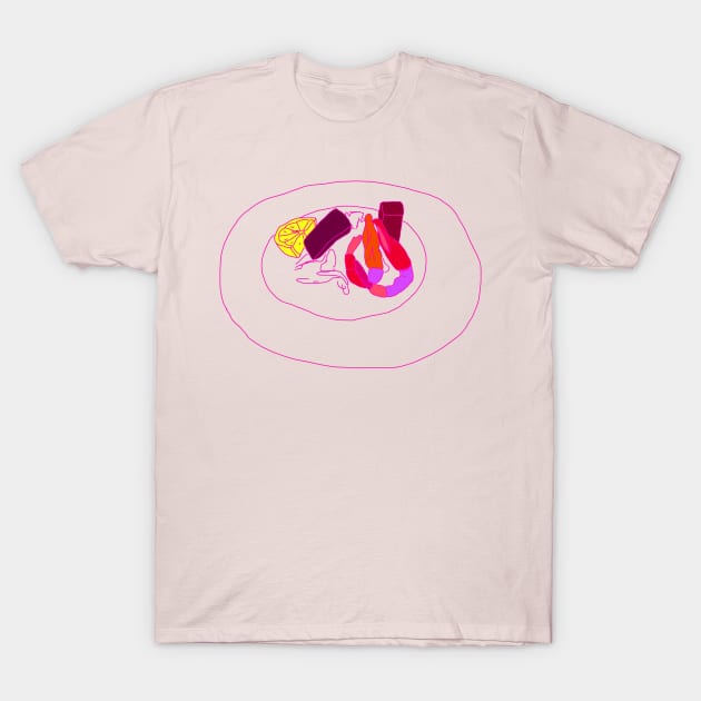 Seafood Salad! T-Shirt by HFGJewels